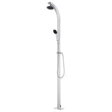 Vidaxl buitendouche met bruine basis 220 cm aluminium