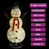 Vidaxl Decorative Snowman LED 180 cm Tissu de luxe