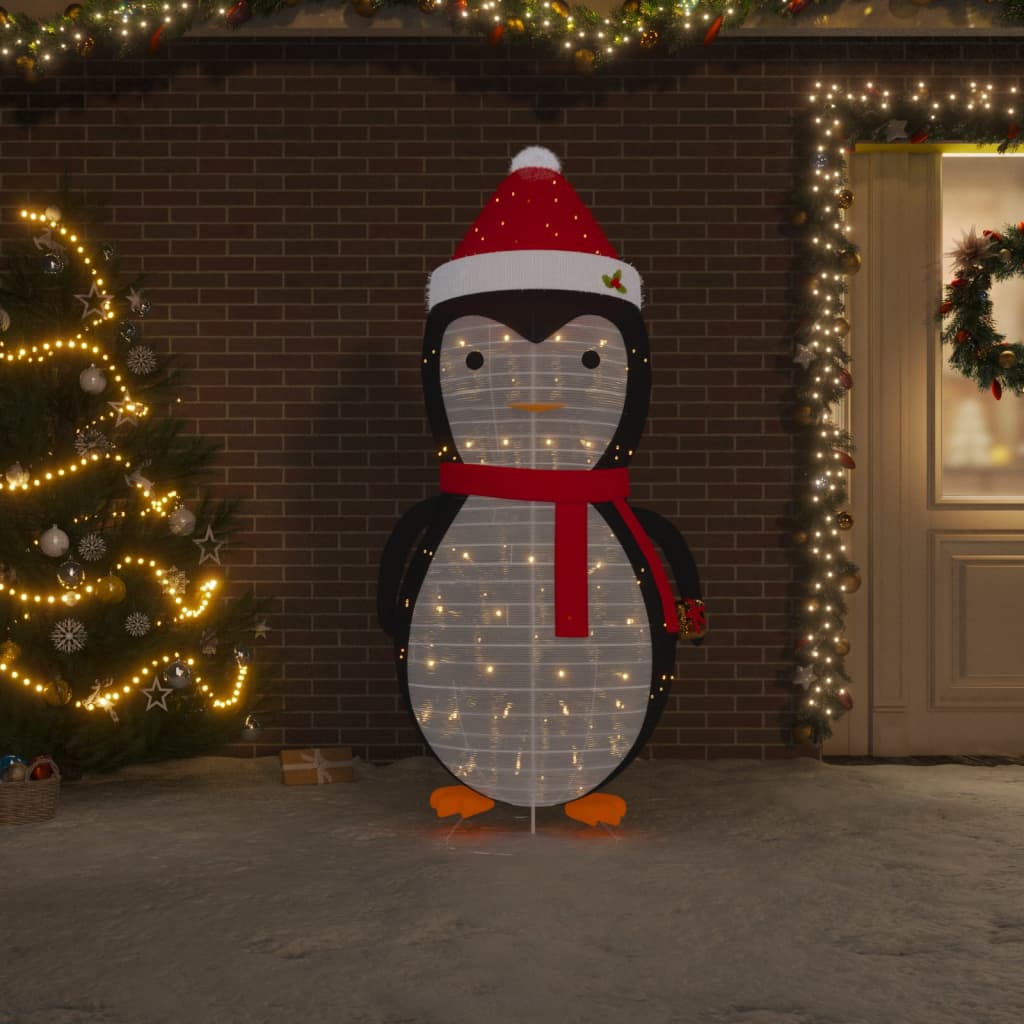 Vidaxl Christmas Penguin Decorative LED 180 cm luksuriøs stoff