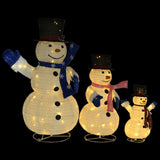 Vidaxl Decorative Snowmen Family ledet luksuriøst stoff