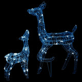 Vidaxl julepynt Reindeer familie 160 LEDS kald hvit akryl