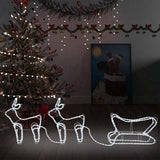 Vidaxl buitenkerstversiering rendier en slee 576 led's