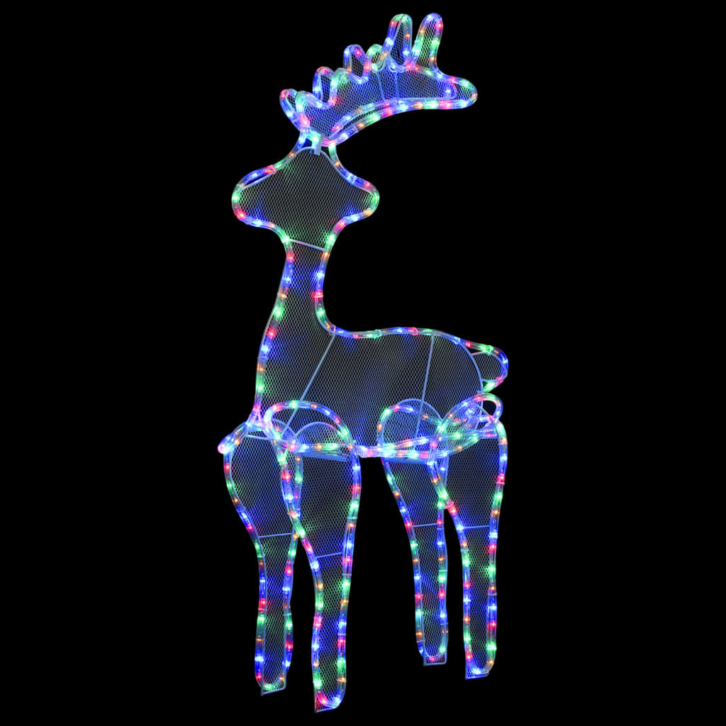 Vidaxl Christmas Decorations Reindeer avec Mesh 306 LEDS 60X24X89 CM