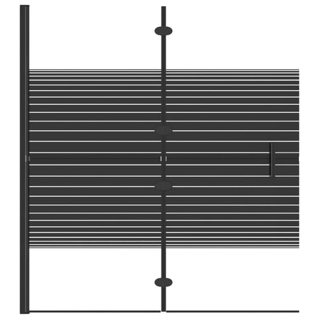 Vidaxl douchewand inklapbaar 120x140 cm esg zwart