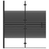 Sprchový kryt Vidaxl Splňování se skládal 120x140 cm esg černá