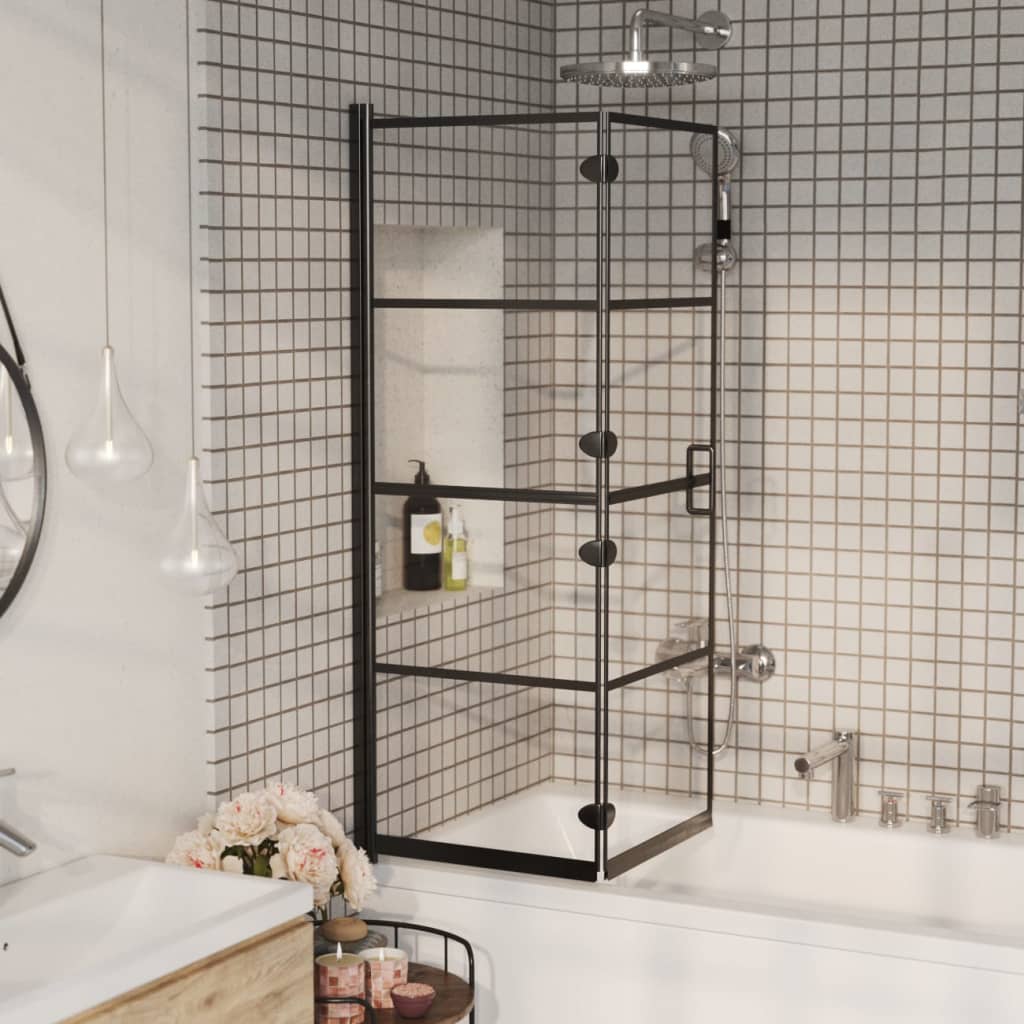 Vidaxl shower enclosure 100x140 cm ESG black