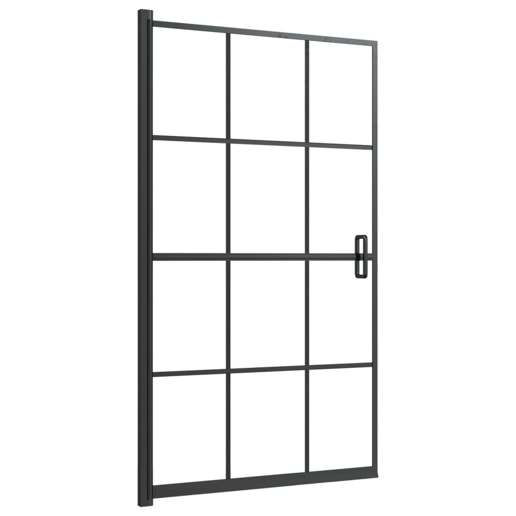 Vidaxl douchewand 80x140 cm esg zwart