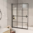 Vidaxl douchewand 100x140 cm esg zwart