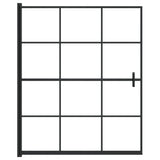 Vidaxl douchewand 116x140 cm esg zwart