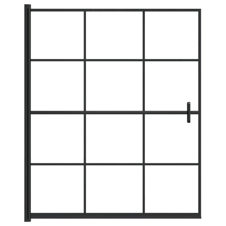 Vidaxl douchewand 116x140 cm esg zwart