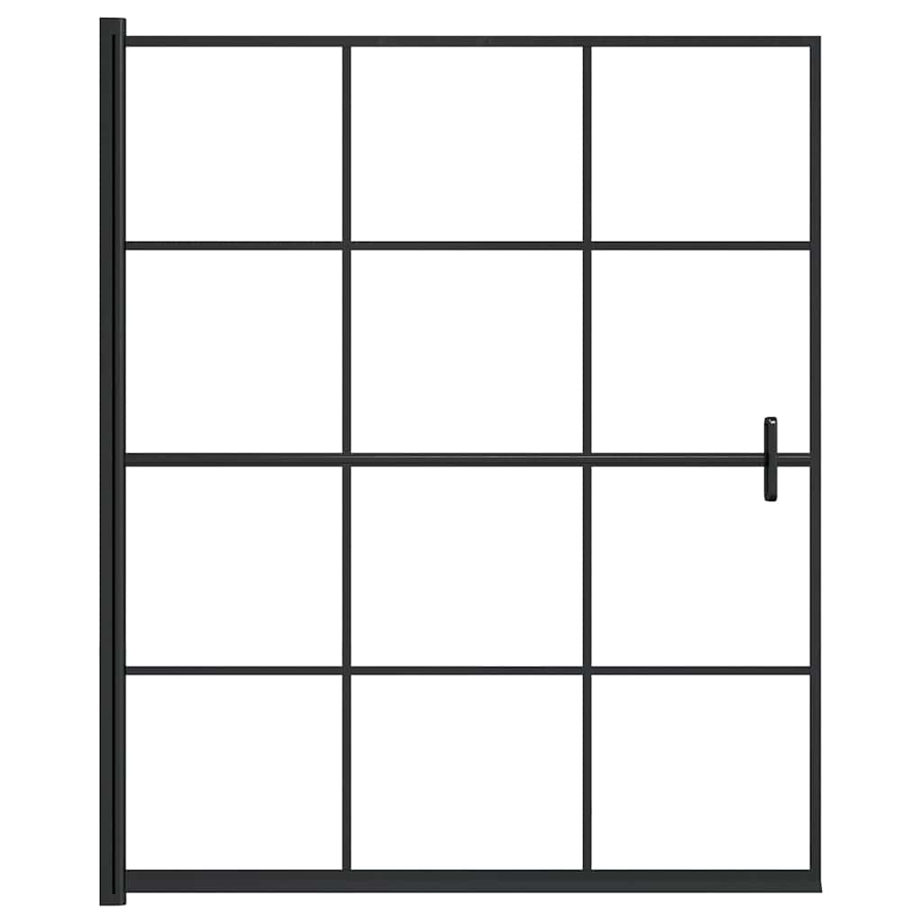 Vidaxl douchewand 116x140 cm esg zwart
