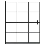 Vidaxl douchewand 116x140 cm esg zwart