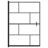 Vidaxl douchewand 100x140 cm esg zwart