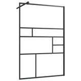 Vidaxl Walk-In Shower Mall 115x195 cm ESG-Glas transparente y negro