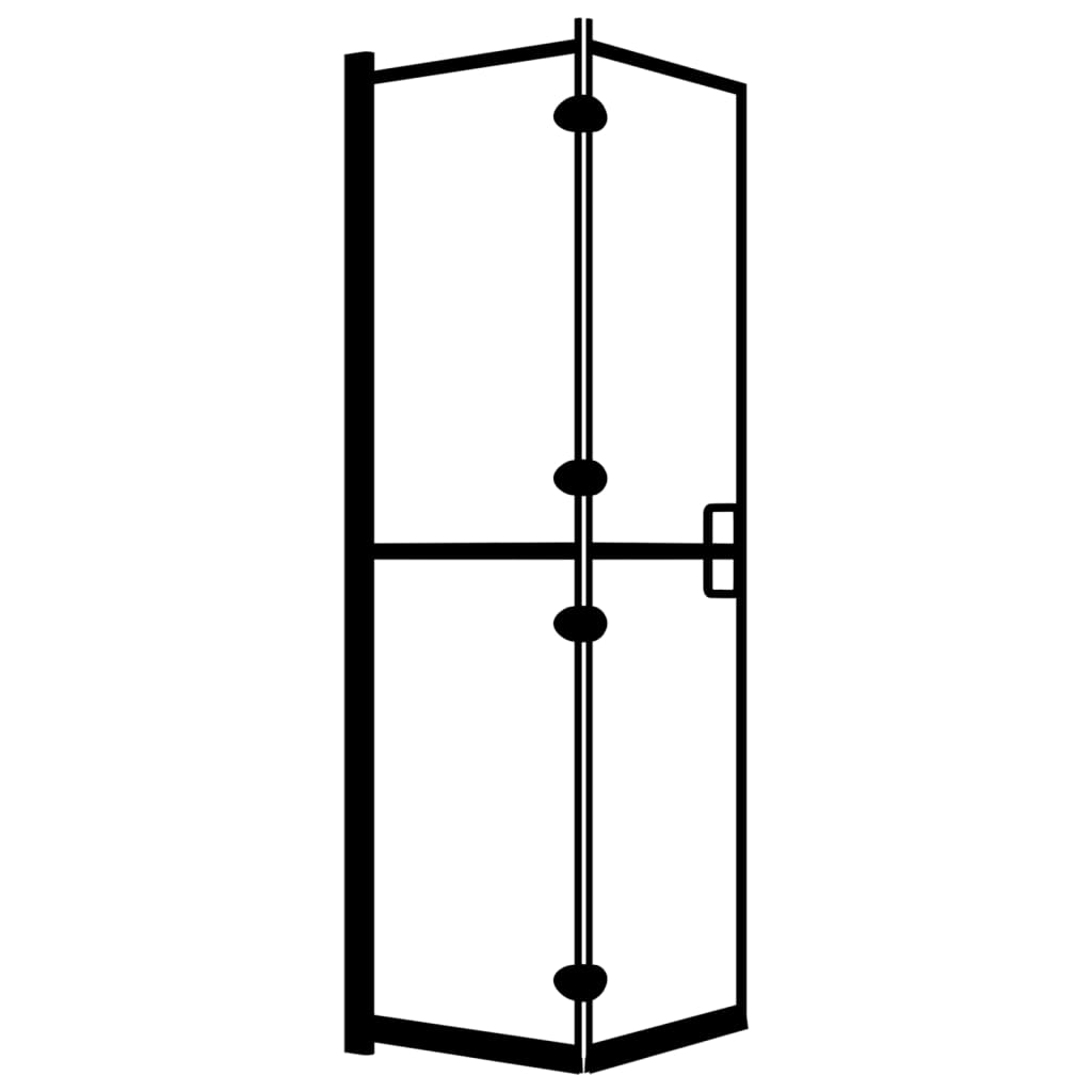 Vidaxl duschkabin 80x140 cm ESG Black