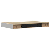 Vidaxl wandschappen zwevend 2 st 50x23,5x3,8 cm mdf eikenkleurig en wit