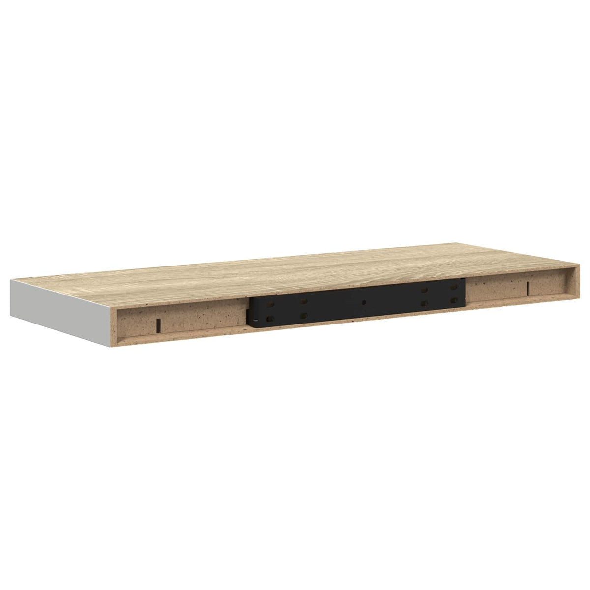 Vidaxl wandschap zwevend 60x23,5x3,8 cm mdf eikenkleurig en wit
