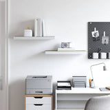 Vidaxl wandschappen zwevend 2 st 60x23,5x3,8 cm mdf eikenkleurig wit