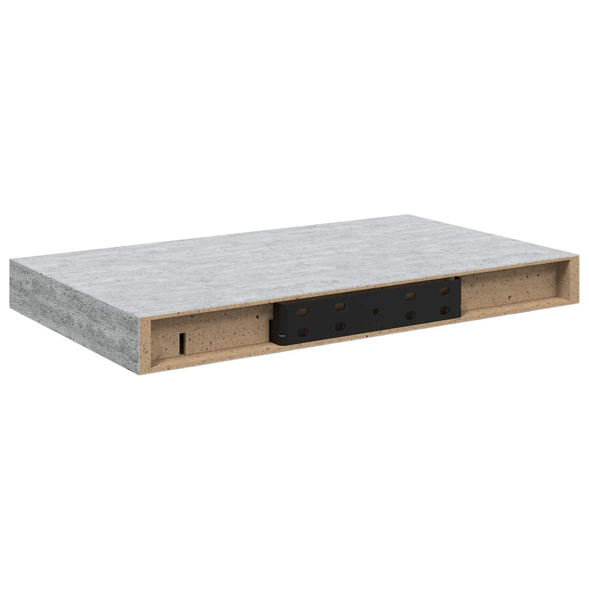 Vidaxl wandschap zwevend 40x23,5x3,8 cm mdf betongrijs