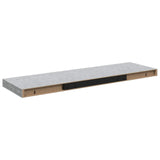 Vidaxl wandschappen zwevend 2 st 80x23,5x3,8 cm mdf betongrijs
