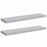 Vidaxl wandschappen zwevend 2 st 90x23,5x3,8 cm mdf betongrijs