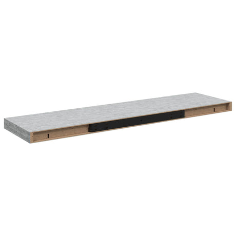 Vidaxl wandschappen zwevend 4 st 90x23,5x3,8 cm mdf betongrijs