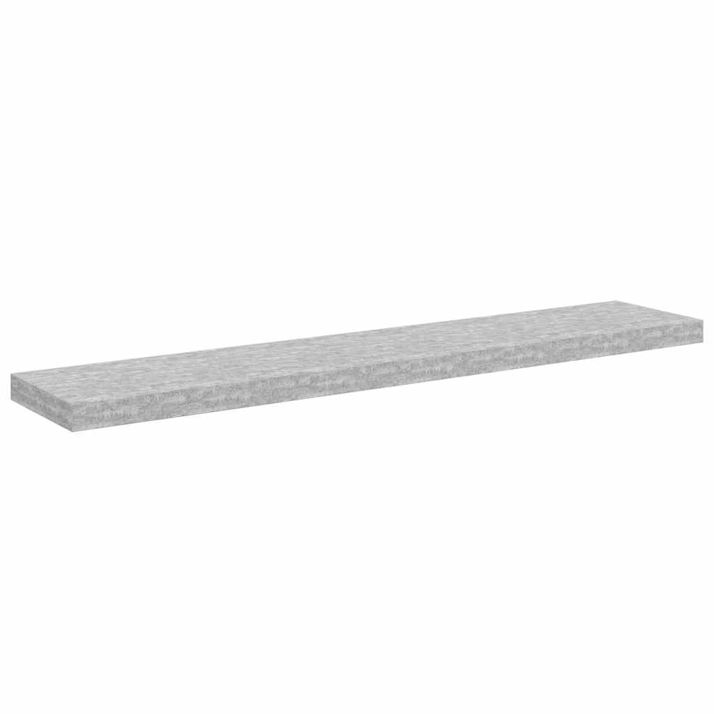 Vidaxl wandschap zwevend 120x23,5x3,8 cm mdf betongrijs