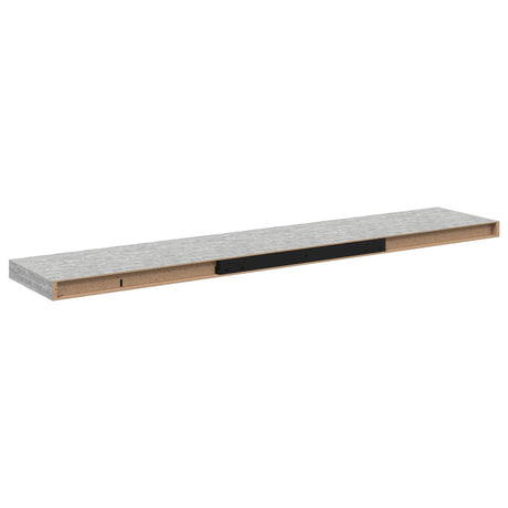 Vidaxl wandschap zwevend 120x23,5x3,8 cm mdf betongrijs