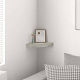 Vidaxl hoekwandschap 25x25x3,8 cm mdf betongrijs