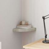 Vidaxl hoekwandschap 25x25x3,8 cm mdf betongrijs