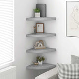 Vidaxl hoekwandschappen 4 st 35x35x3,8 cm mdf betongrijs