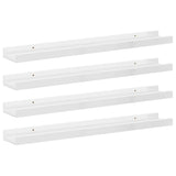 Vidaxl wandschappen 4 st 60x9x3 cm hoogglans wit