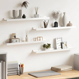 Vidaxl wandschappen 4 st 60x9x3 cm hoogglans wit