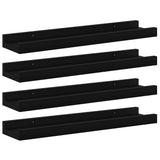 Vidaxl wandschappen 4 st 40x9x3 cm zwart