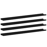 Vidaxl wandschappen 4 st 100x9x3 cm zwart