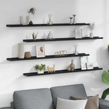 Vidaxl wandschappen 4 st 115x9x3 cm zwart