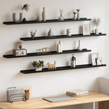 Vidaxl wandschappen 4 st 115x9x3 cm zwart