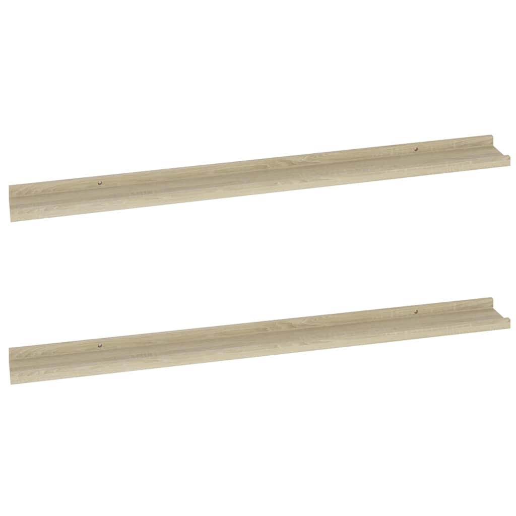 Vidaxl wandschappen 2 st 100x9x3 cm sonoma eikenkleurig