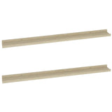 Vidaxl wandschappen 2 st 100x9x3 cm sonoma eikenkleurig