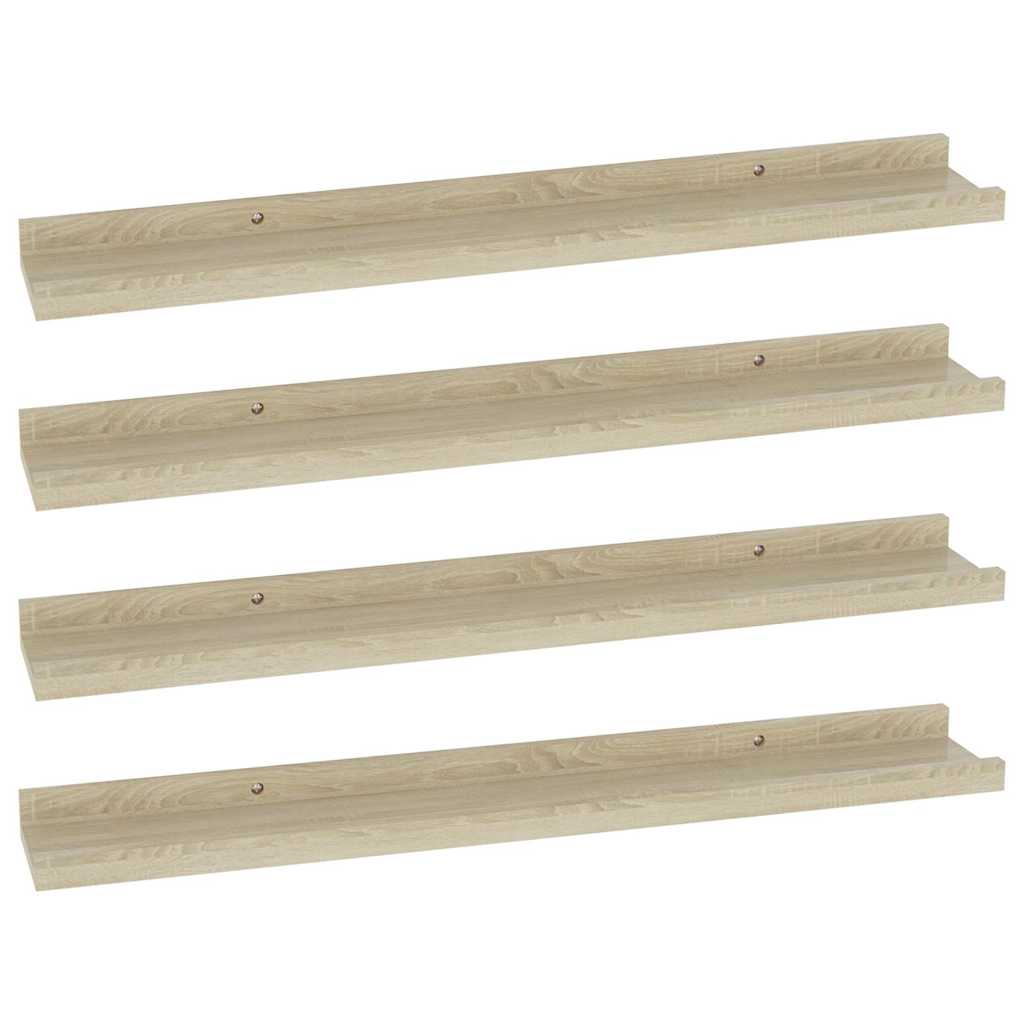 Vidaxl wandschappen 4 st 60x9x3 cm sonoma eikenkleurig
