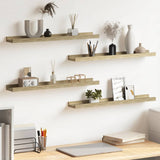Vidaxl wandschappen 4 st 60x9x3 cm sonoma eikenkleurig