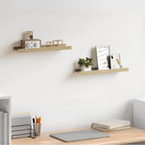 Vidaxl wandschappen 2 st 40x9x3 cm wit sonoma eikenkleurig