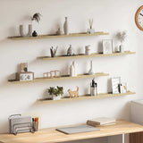 Vidaxl wandschappen 4 st 100x9x3 cm wit en sonoma eikenkleurig