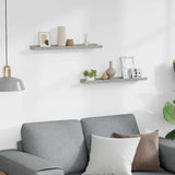 Vidaxl wandschappen 2 st 60x9x3 cm betongrijs