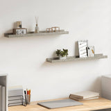 Vidaxl wandschappen 2 st 60x9x3 cm betongrijs