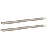 Vidaxl wandschappen 2 st 100x9x3 cm betongrijs