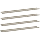 Vidaxl wandschappen 4 st 100x9x3 cm betongrijs