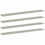 Vidaxl wandschappen 4 st 115x9x3 cm betongrijs
