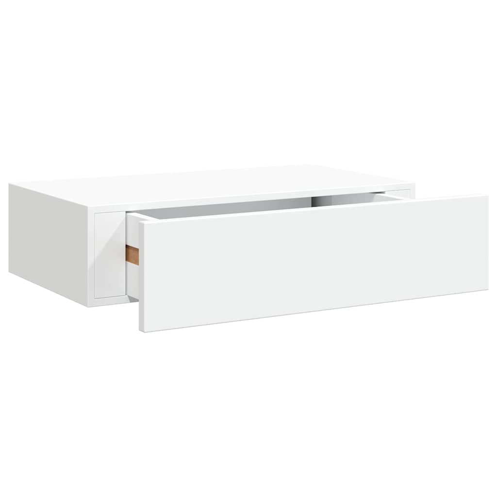 Vidaxl wandschap met lade 40x23,5x10 cm mdf wit