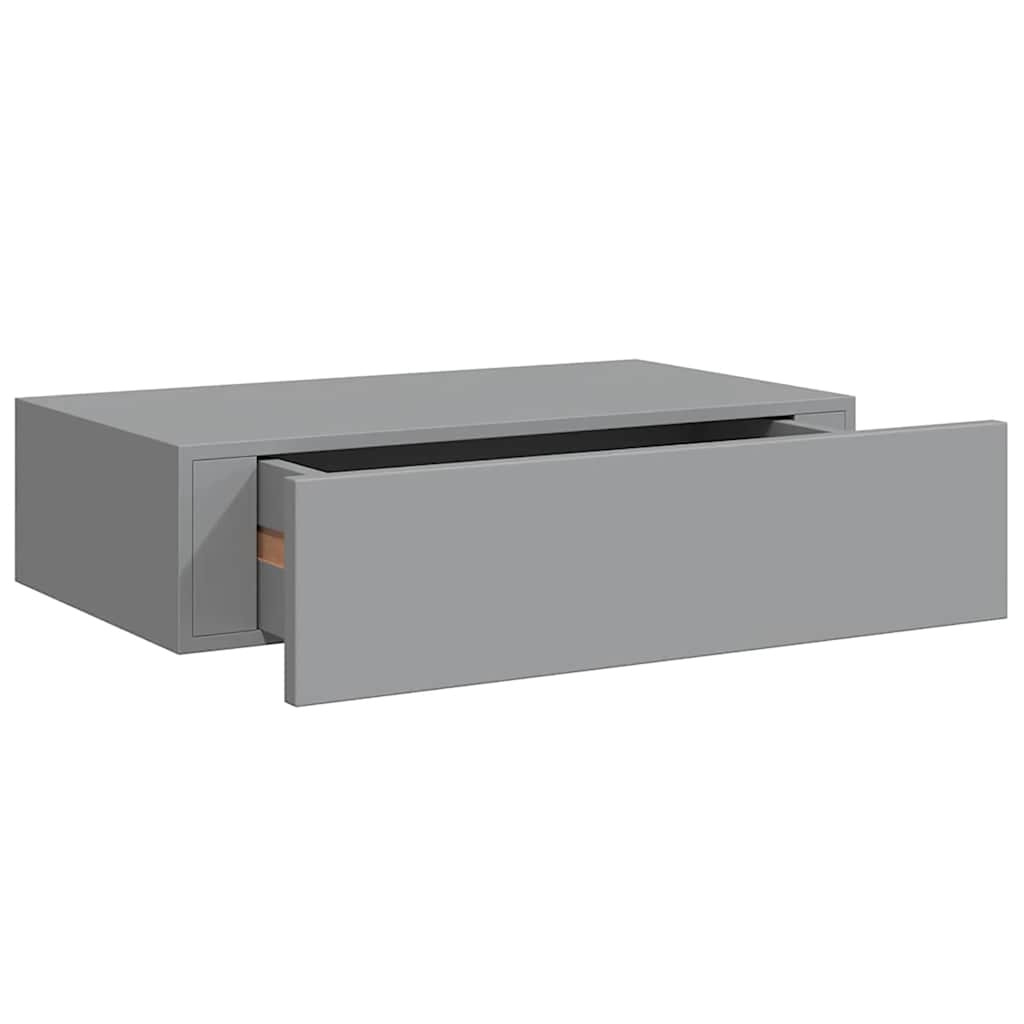 Vidaxl wandschap met lade 40x23,5x10 cm mdf grijs